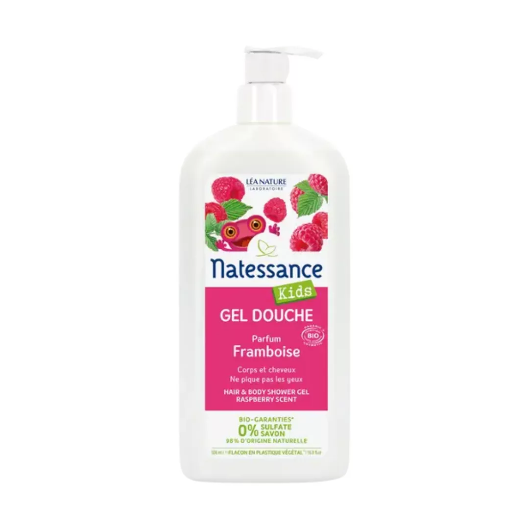 Image du produit Natessance Kids Gel Douche Corps & Cheveux Framboise